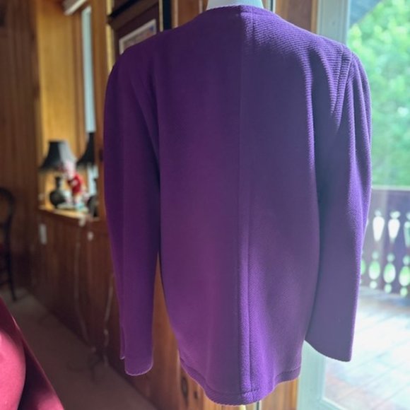 KRIZIA Vintage Purple Jacket Coat - IT42 - US 6 - Picture 5 of 11